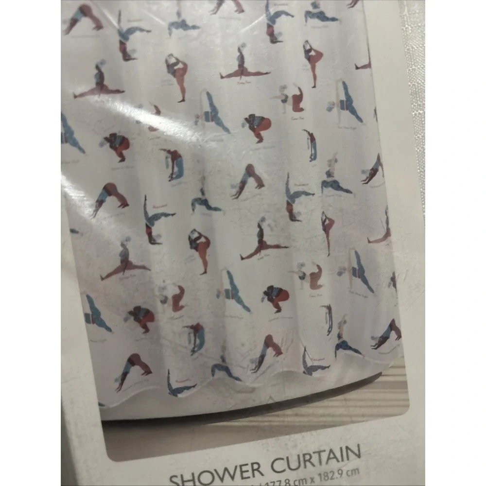 New Yoga Print Shower Curtain 70